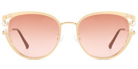 Cateye Gold Sunglasses