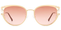 Cateye Gold Sunglasses